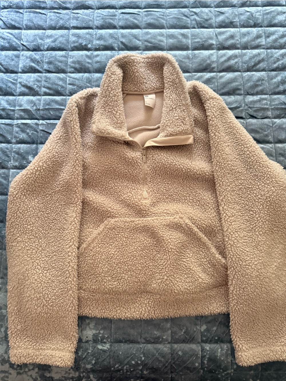 All in Motion Plush Sherpa Half-Zip Fleece - Apricot